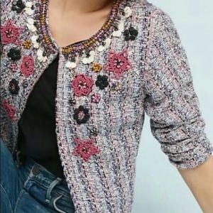 Anthropologie • NWT Summer of Love Beaded/Embroidered Blazer Jacket Size Small